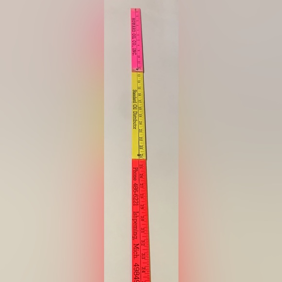 1950s Vintage Howard Oil Co Inc Ishpeming Michigan 36” Folding Ruler - Picture 8 of 9